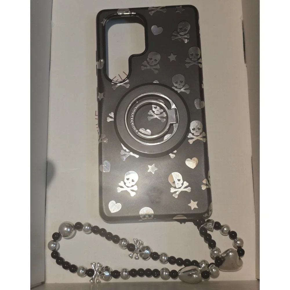 Chrome Skulls Samsung Galaxy S25 Ultra Mag Case Ring Strap Velvet Caviar USED